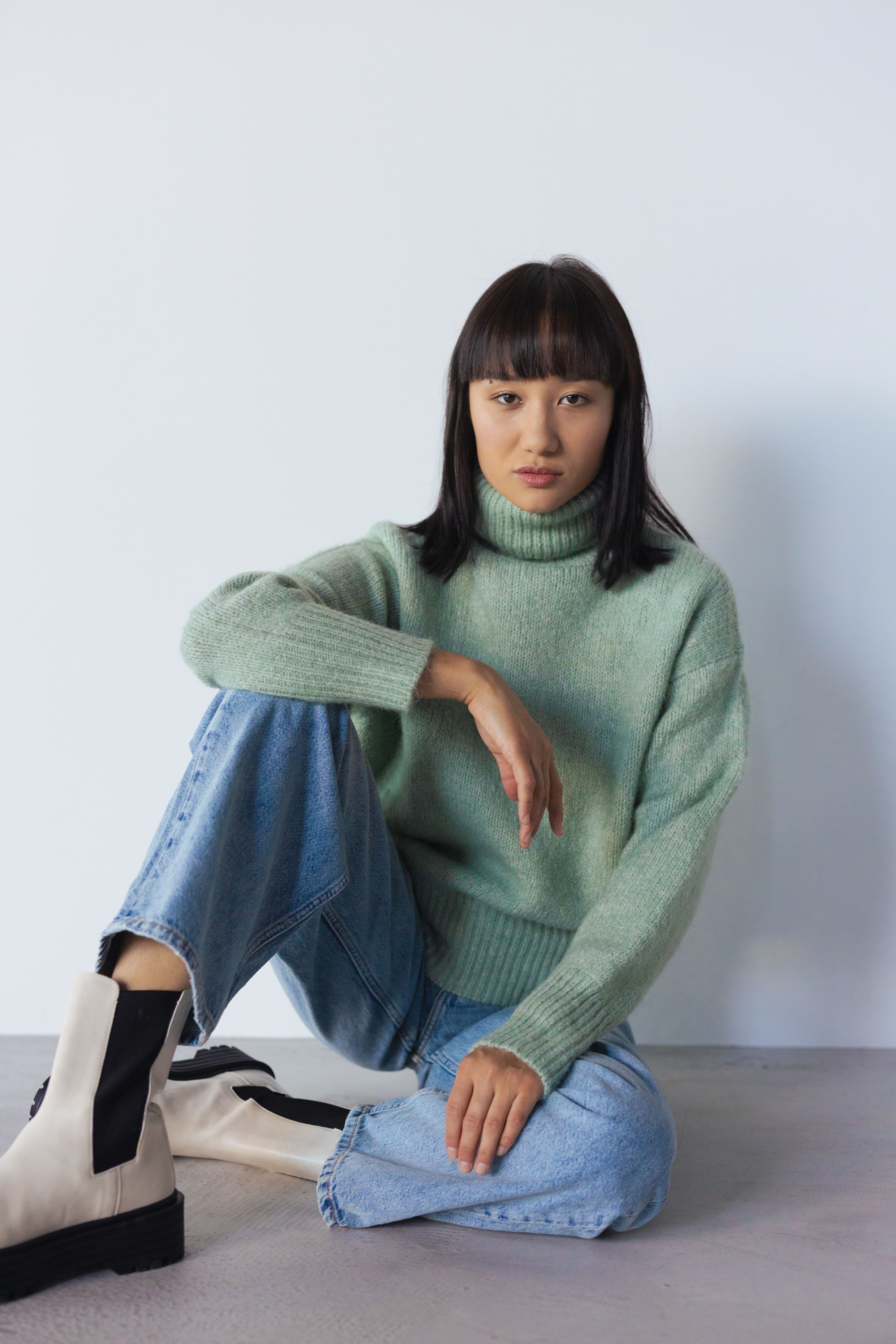 Blusa de Frio Gola Alta Preta