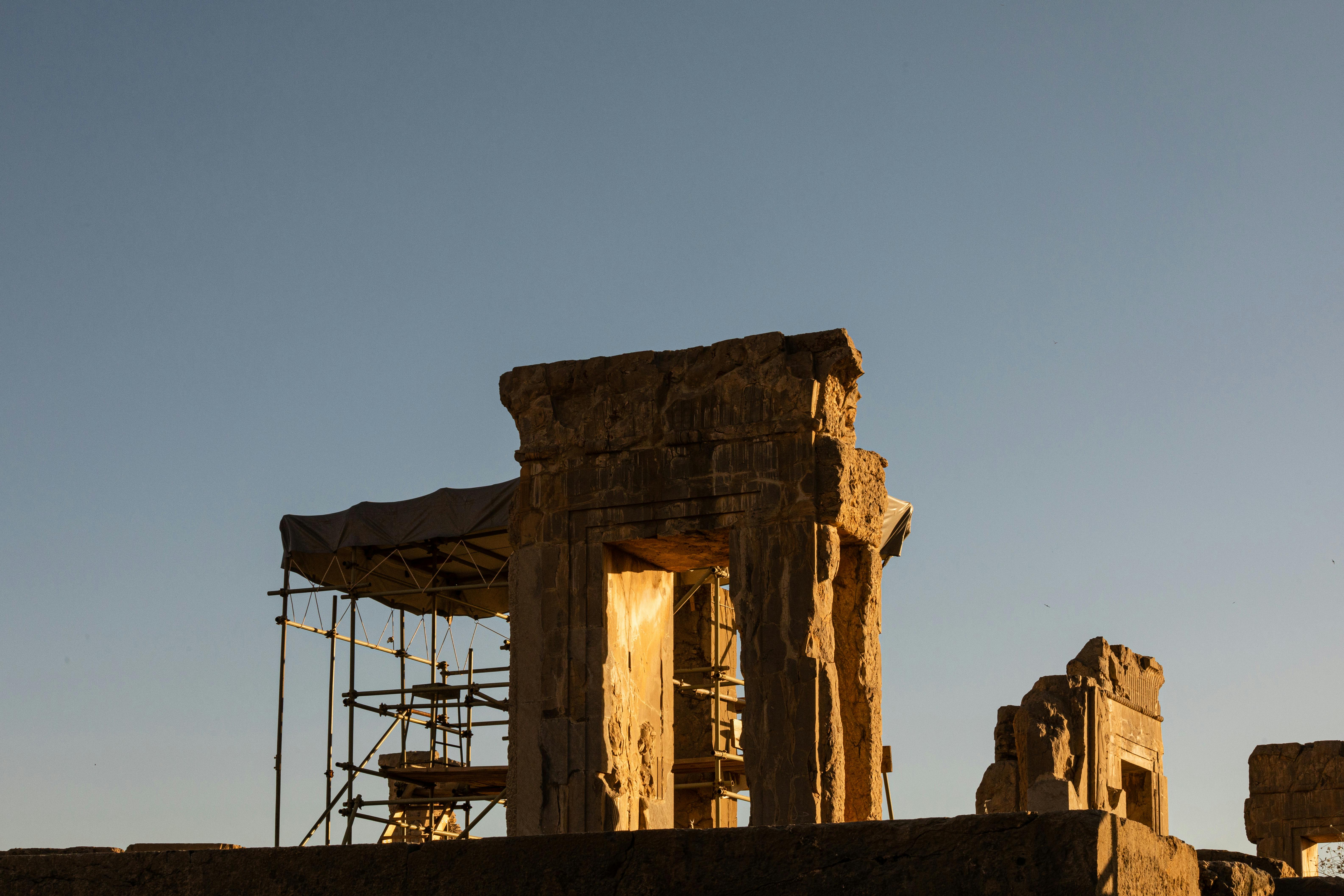 the ruins of the gate of all nations in persepolis iran