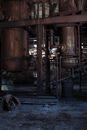 Brown Metal Tank on Gray Concrete Floor