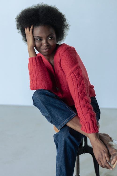 A Woman Posing at the Camera