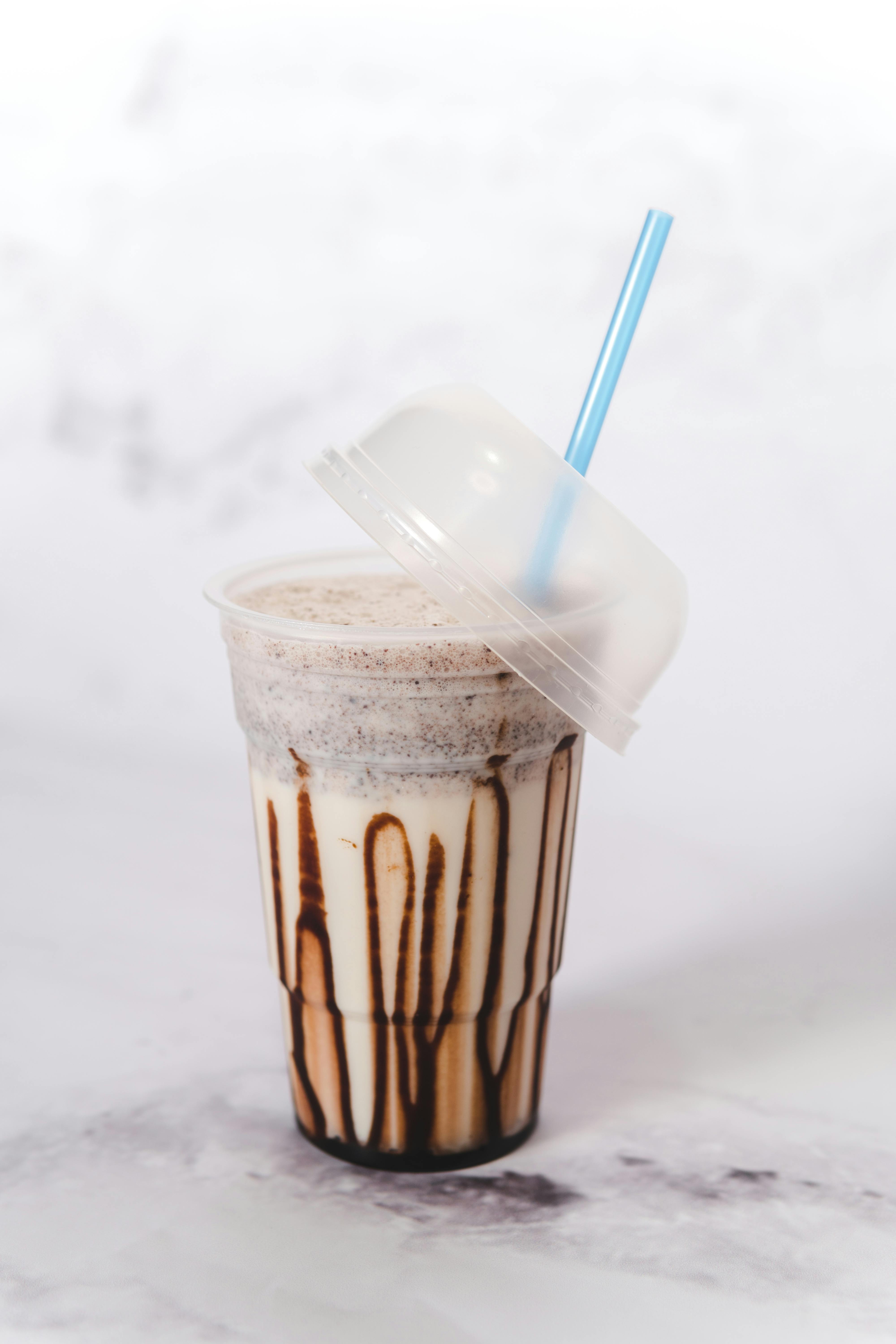 Chocolate Shake in Clear Plastic Cup · Free Stock Photo