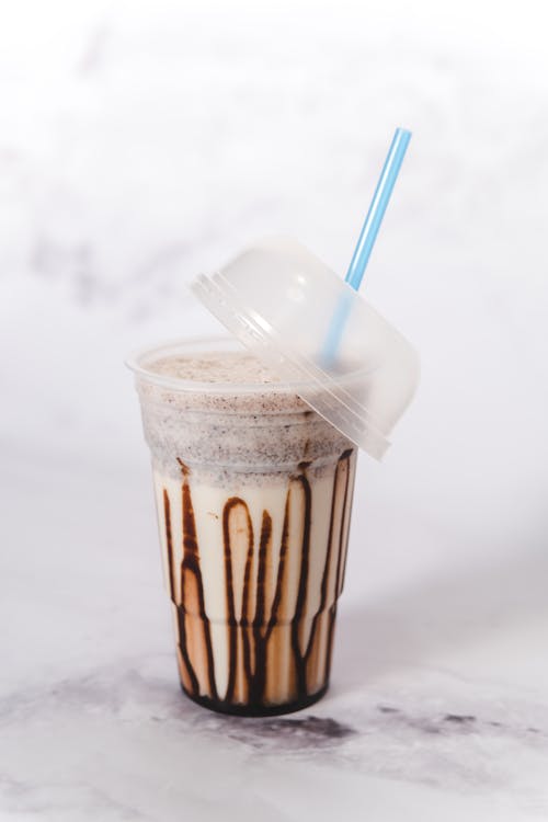 Chocolate Shake on a Plastic Cup