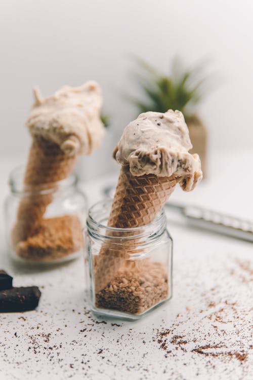 Chocolate Ice Cream in Close Up Photography