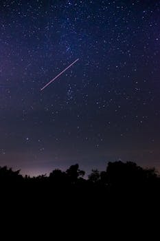 Falling Star on Ground during Night Time · Free Stock Photo