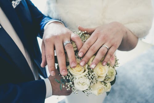 A Couple Wearing Their Rings