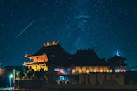 A Temple under a Starry Sky