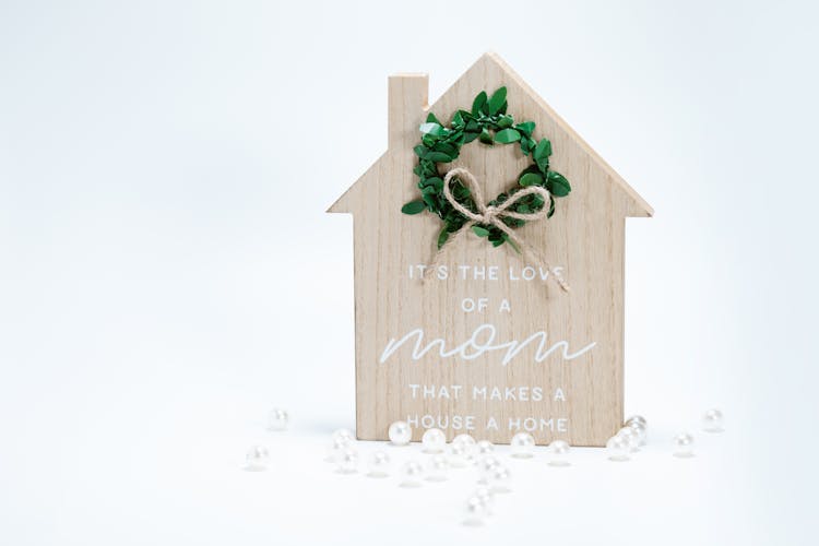 A Wooden House Home Decor For A Mother's Day Gift