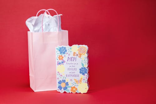 Greeting Card and a Pink Paper Bag