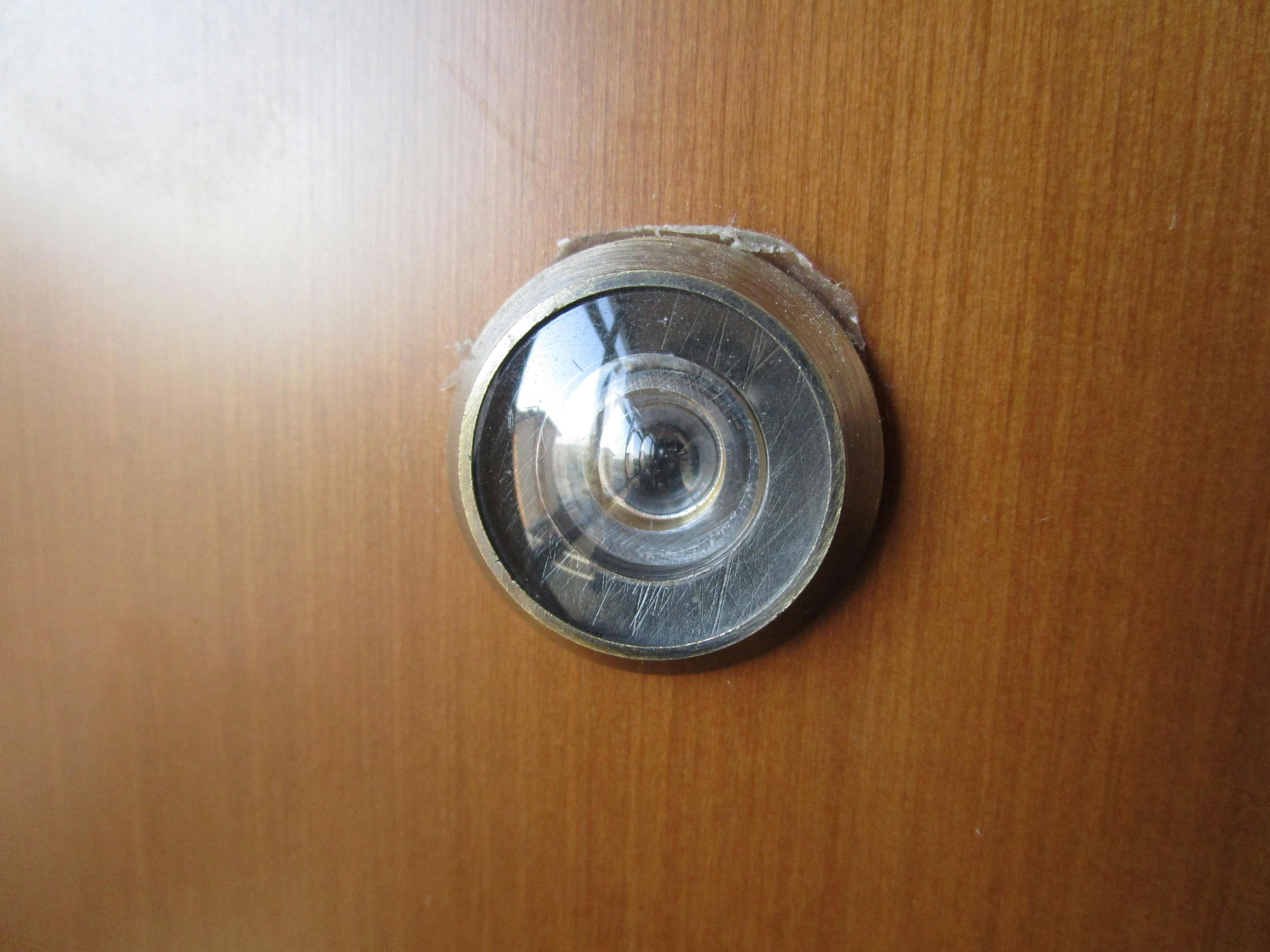 Free Stock Photo Of Brown Door Peephole