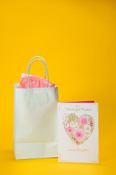 Mothers Day Cards,Handmade Bamboo Greeting Cards,Wooden Thankyou Card,Mother's day Card for Mom,Mum,Two elephants