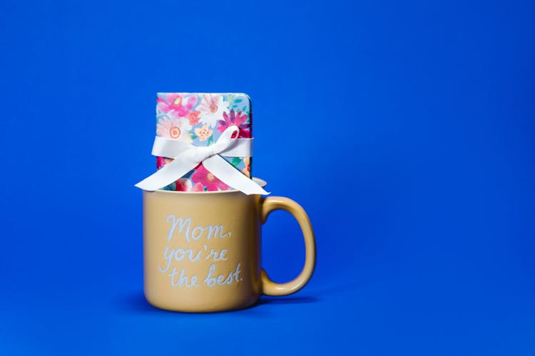 Yellow Ceramic Mug With Printed Text