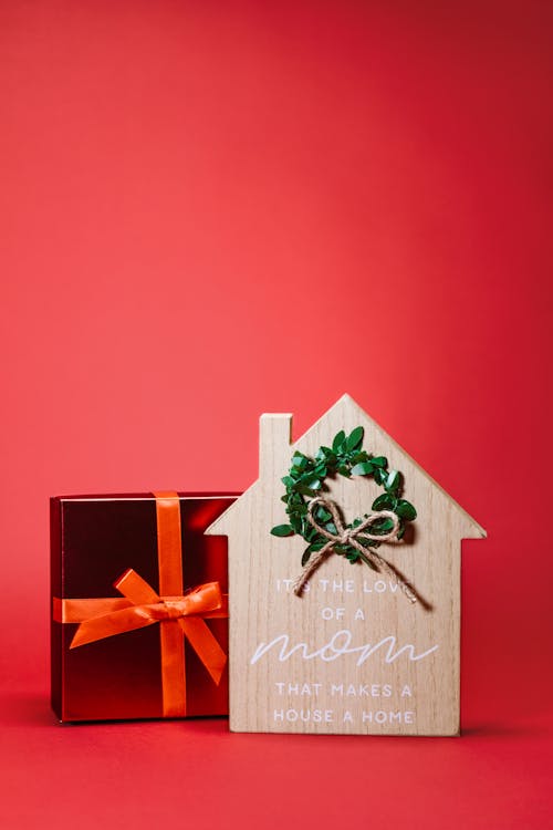 Wooden Home Decor and a Gift Box