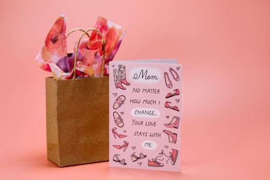 Happy Birthday Greeting Card on Pink Surface