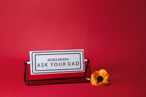 Tabletop Sign and a Yellow Flower