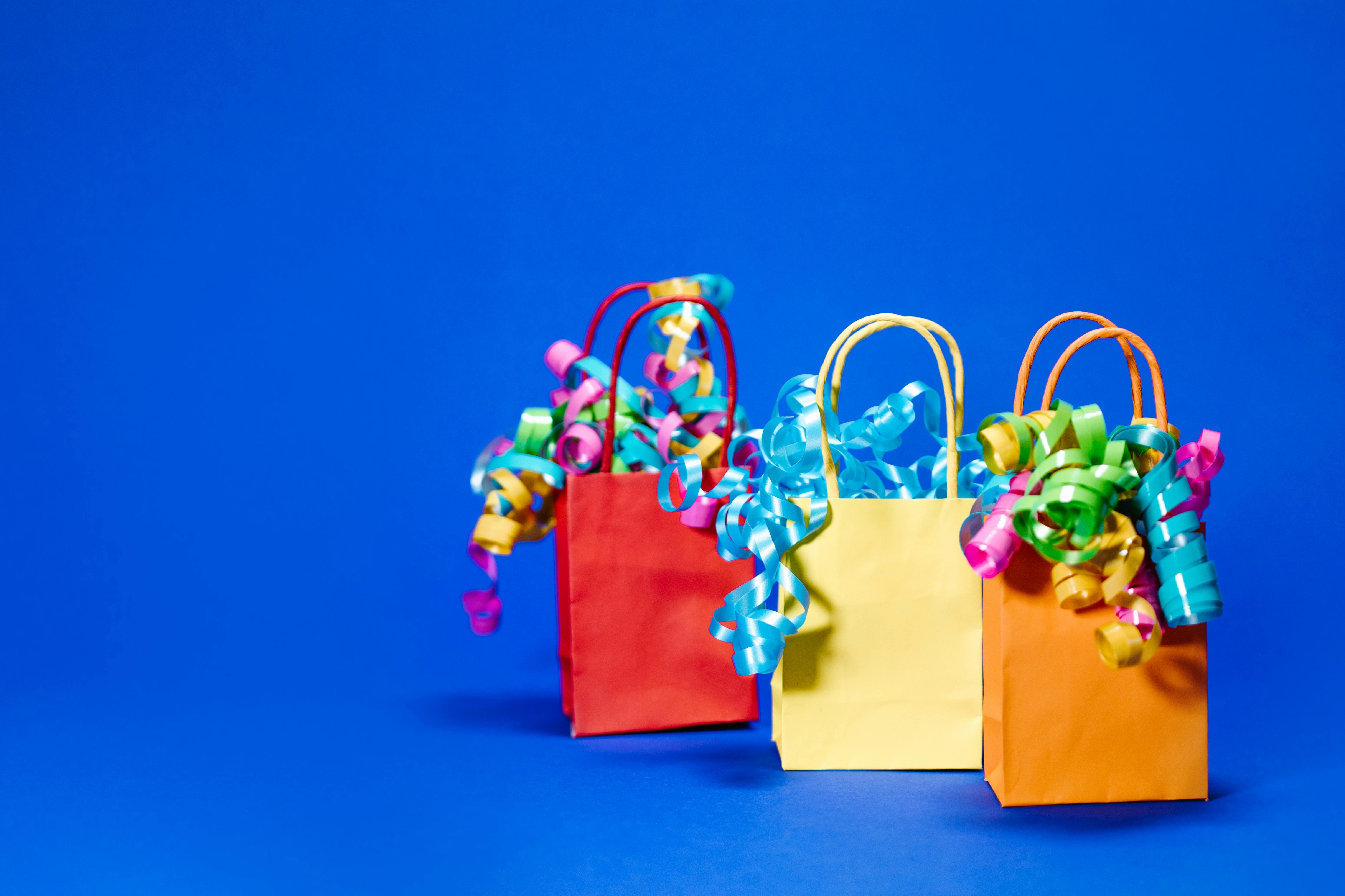 Colorful gift best sale bags