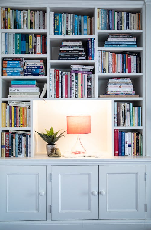 Arranged Books on a Bookcase