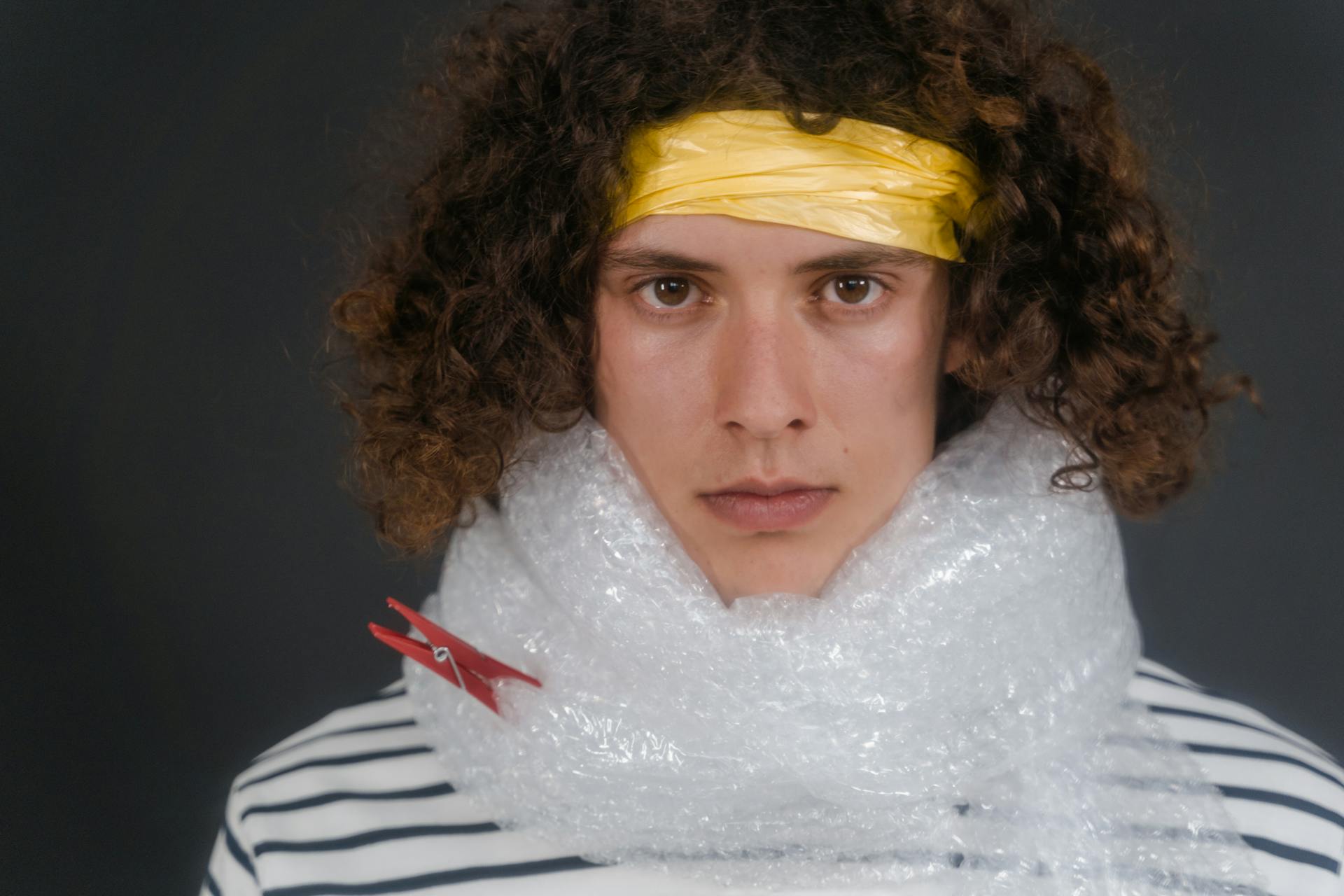 A Man Wrapped in Plastic