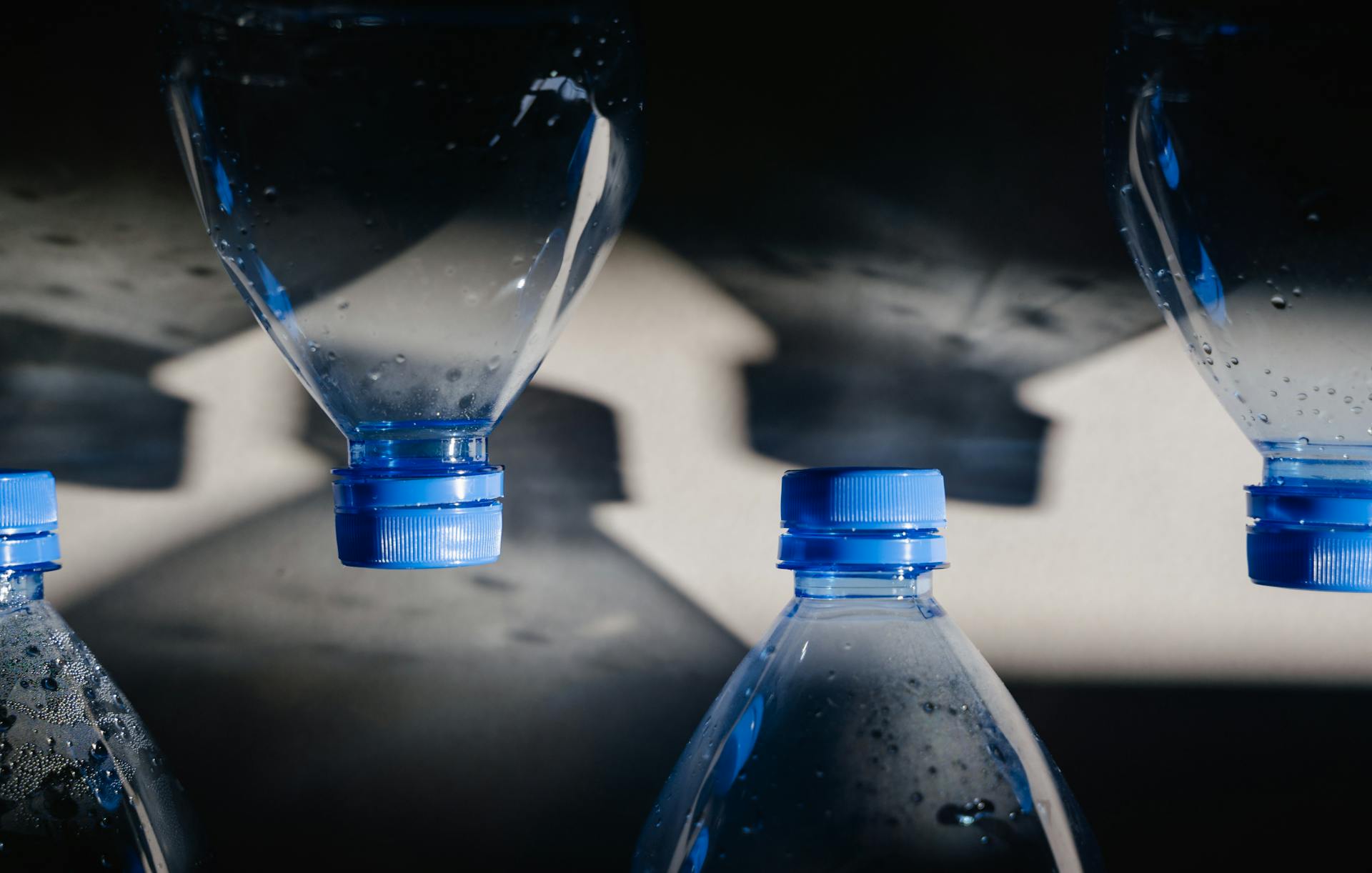 Caps of Empty Plastic Bottles