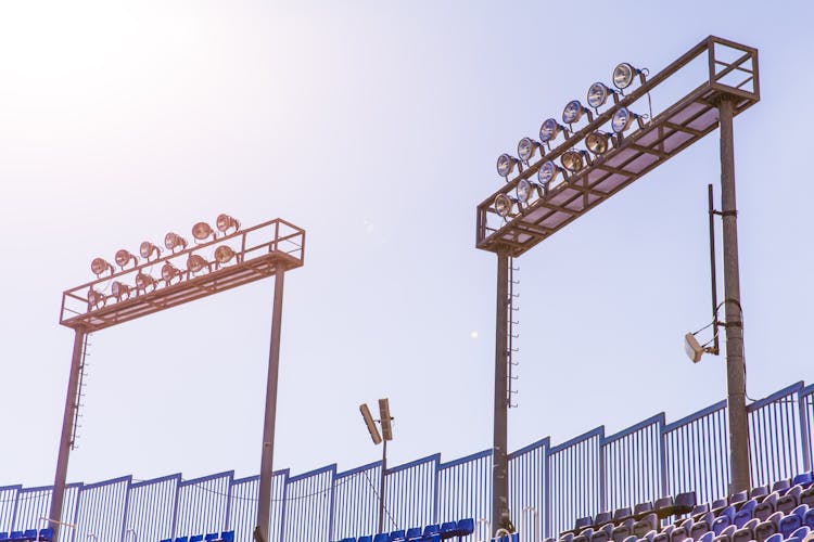 Two Football Stadium Lights