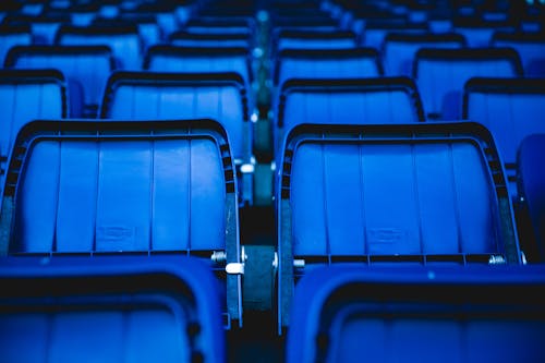 Free Blue Plastic Chairs Stock Photo