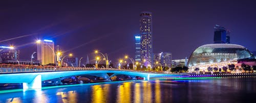 Kostnadsfri bild av bro, lång exponering, night shots