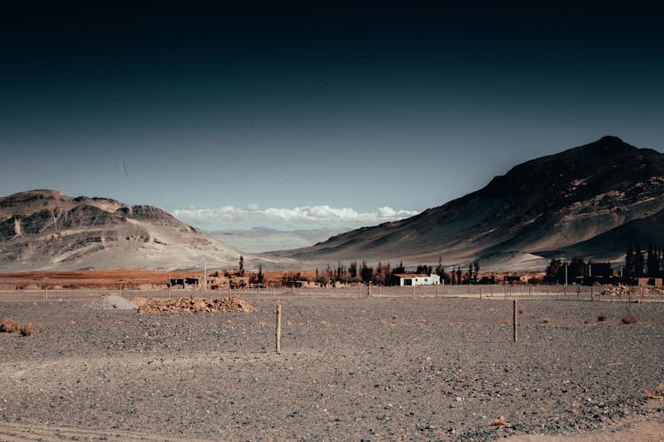 Farm Buildings In Empty Wilderness