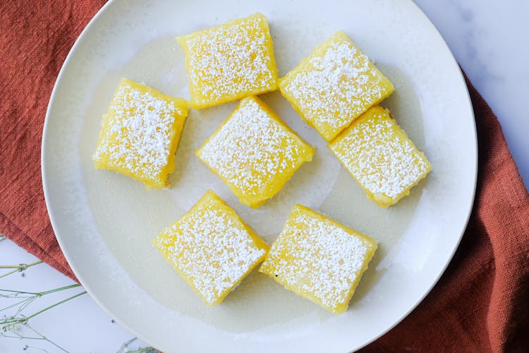  Lemon Bars On A Plate 