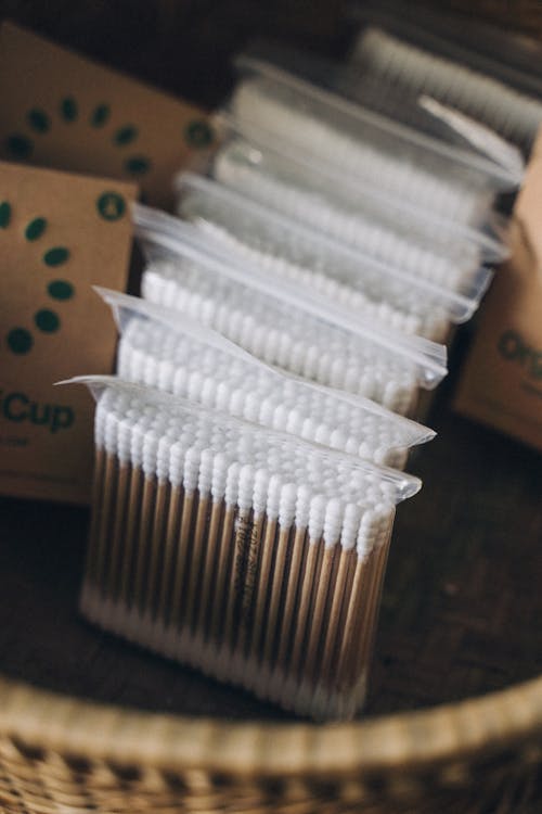 Free 
A Close-Up Shot of Cotton Buds Stock Photo