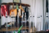 Clear Glass Tube on Rack