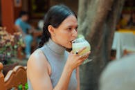 Woman Drinking Margarita