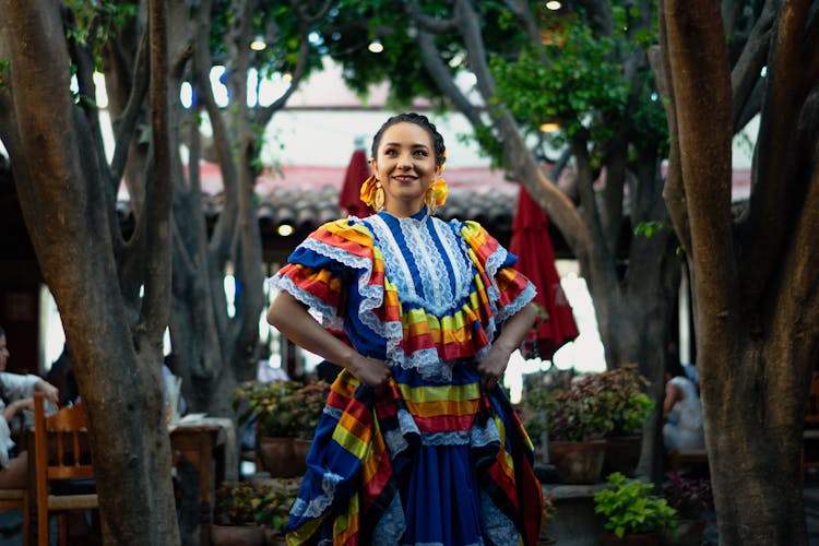 Woman In Traditional Mexican Dress