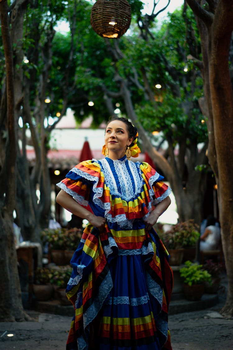 Woman In Traditional Mexican Dress