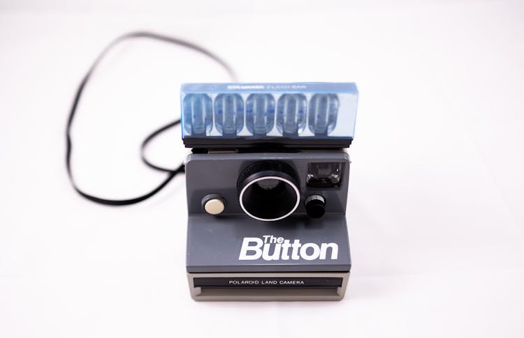 Vintage Instant Camera In Studio