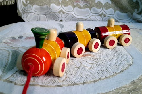 Free stock photo of train, wood toys Stock Photo