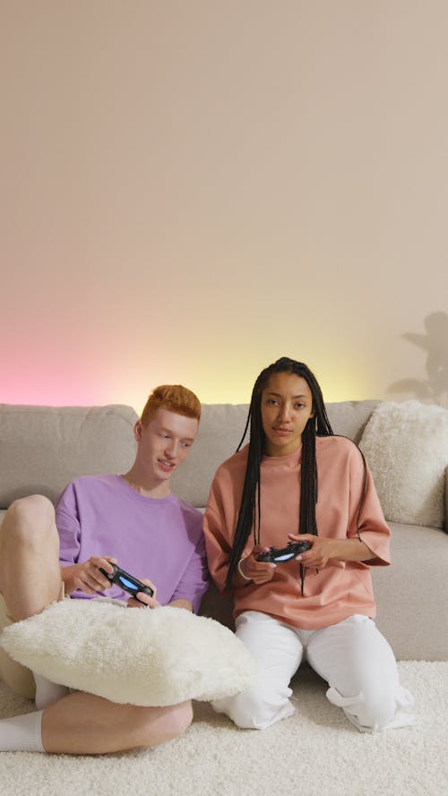 Gamers Playing a Video Game