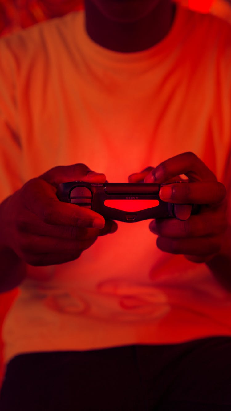 A Person Playing A Video Game