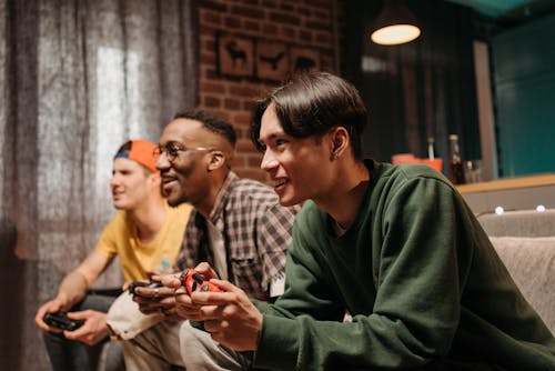 Men Playing a Video Game 