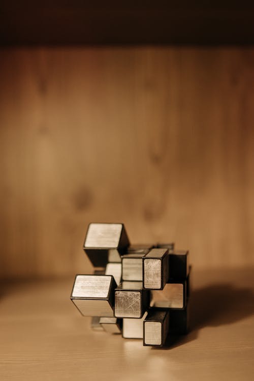 Close-up Photo of a 3D Rubik's cube
