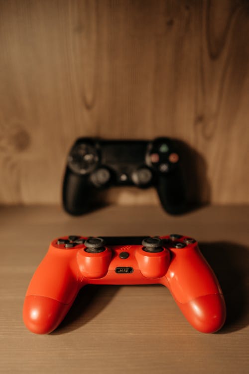Free Red Sony Ps 4 Game Controller Stock Photo