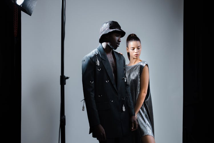 Models Posing On A Studio