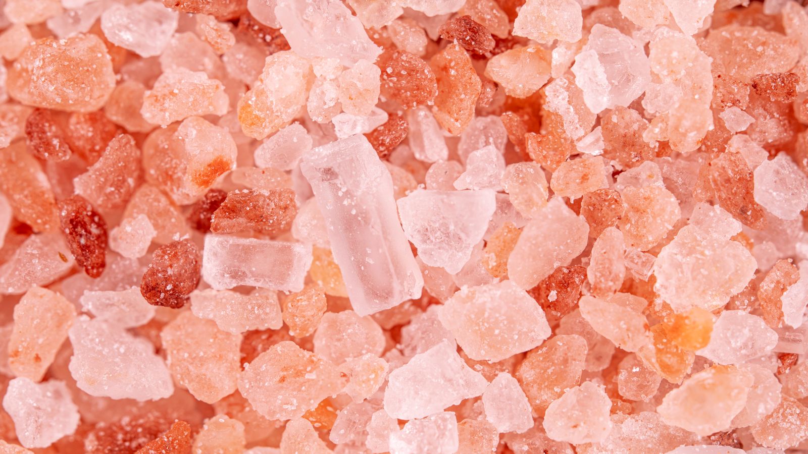 Himalayan pink salt crystals