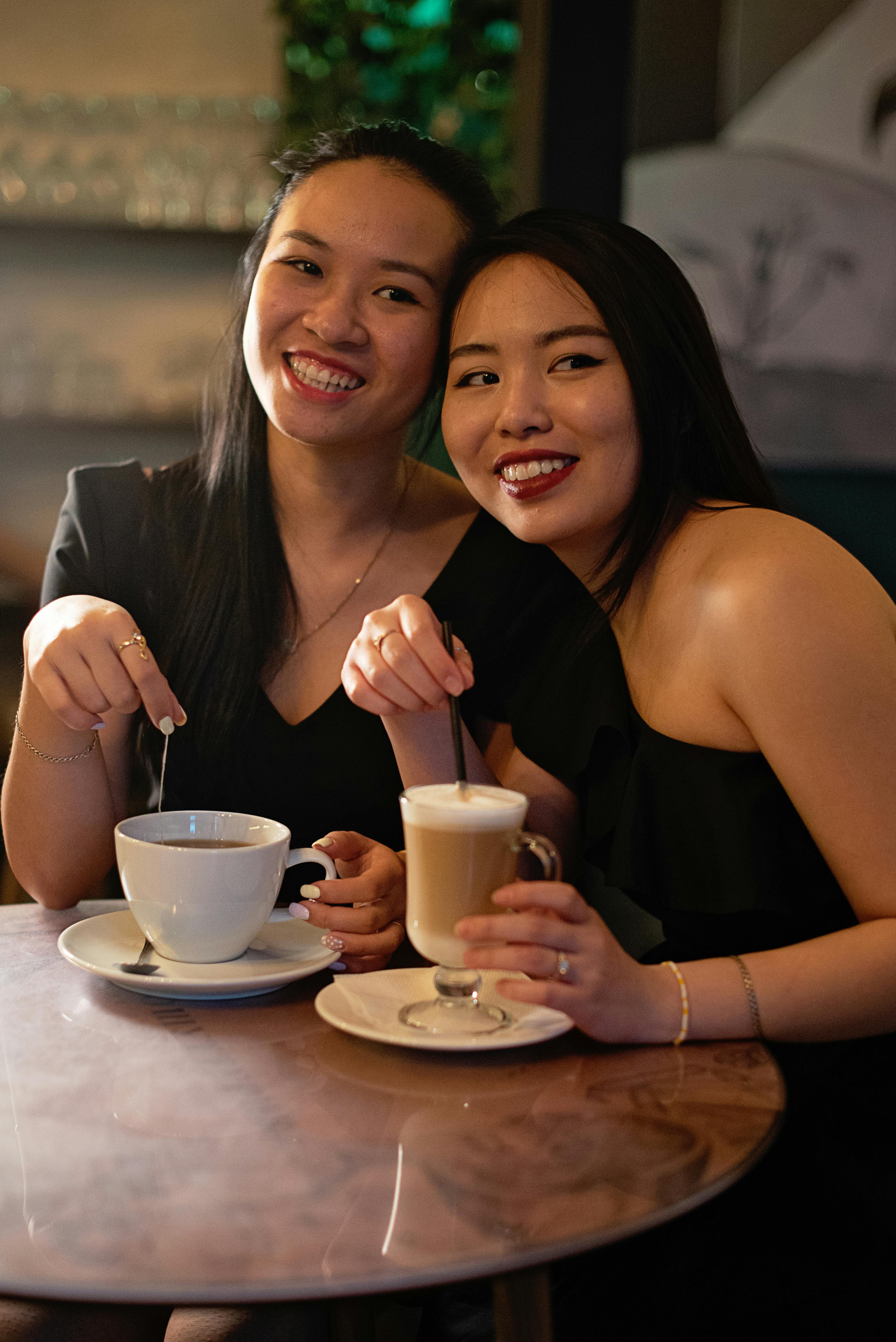 sweet couple having a coffee date