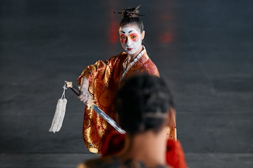Darmowe zdjęcie z galerii z azjatka, katana, kimono