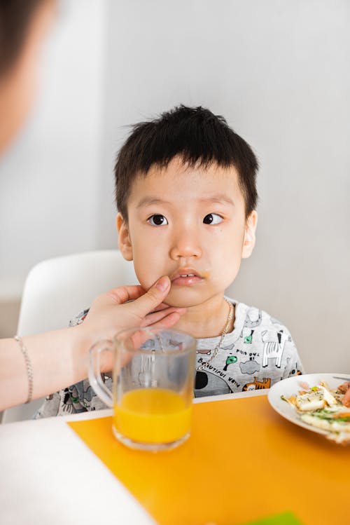 Hand on Kid's Face