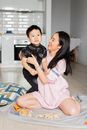 Free stock photo of affection, baby, bed