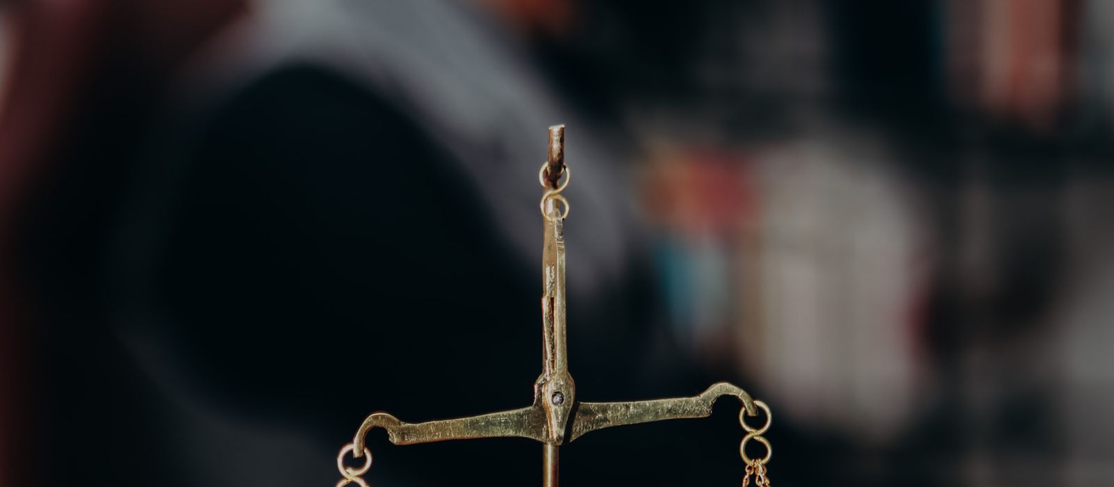 Scales of justice on a desk