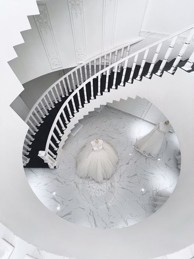 Spiral Staircase In Bridal Salon
