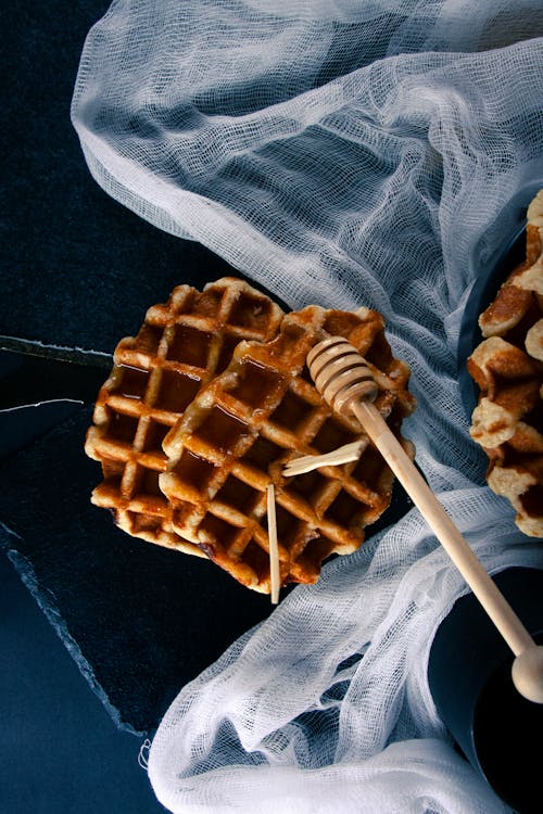 Waffles with Honey