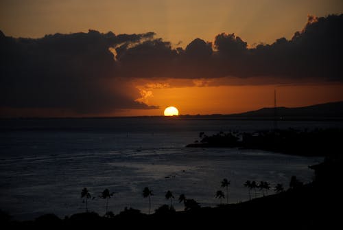 太陽, 岸邊, 日出 的 免費圖庫相片