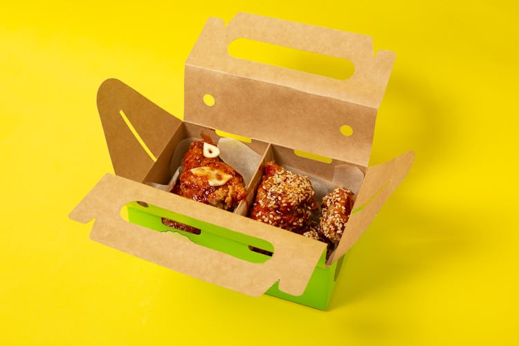 Delicious Takeaway Food In Cardboard Box